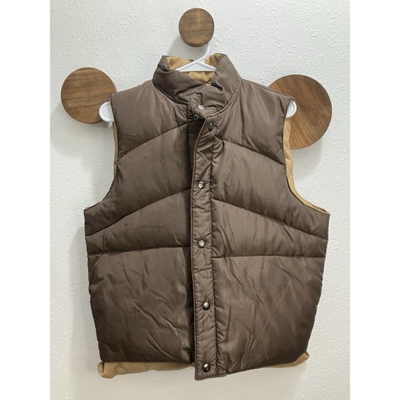 CAMEL Vest Camel/Brown Reversible Northern Goose Down Puffer Size Small - Picture 7 of 11